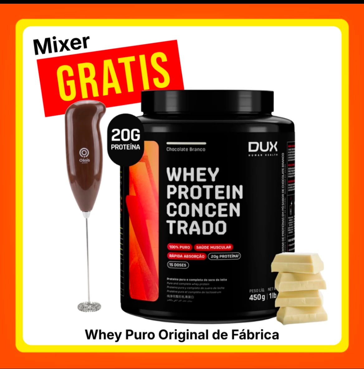 Whey DUX com mixer